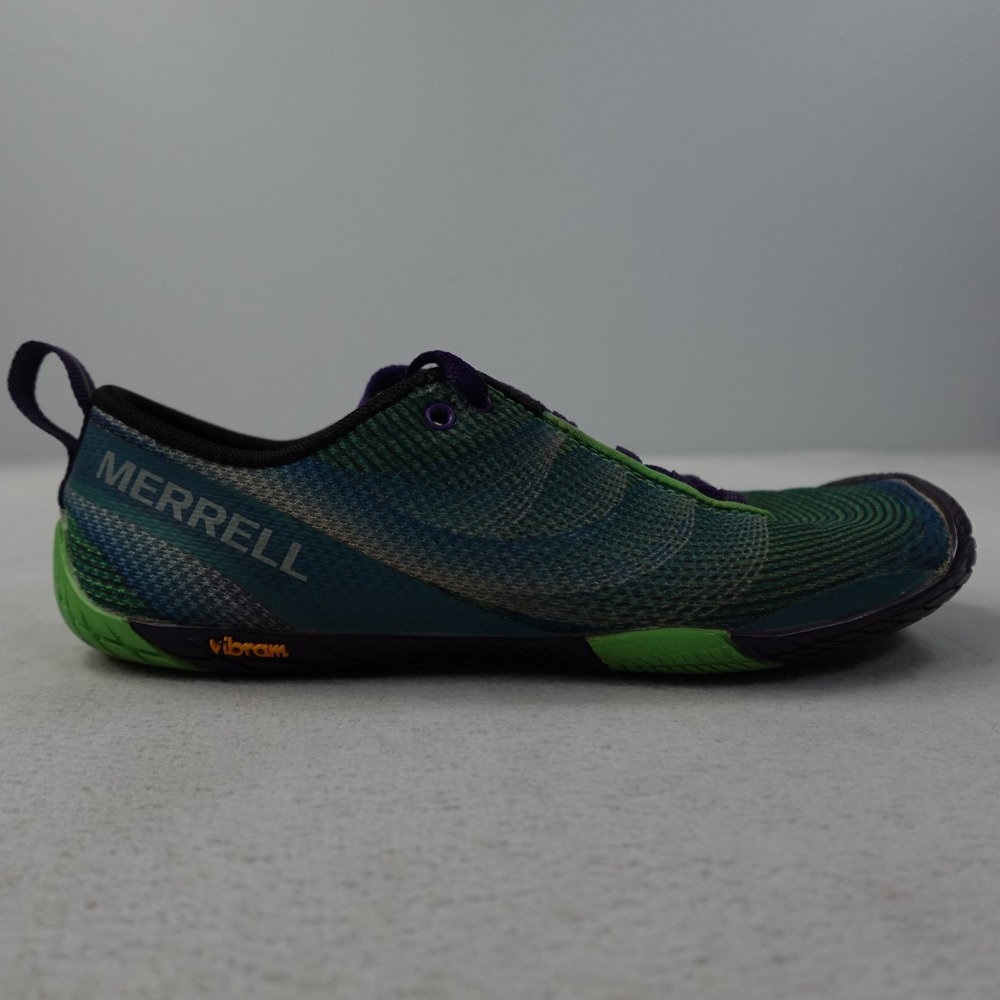 Merrell Vapor Glove 2 Womens 7.5 Bright Green Purple Barefoot Minimalist Shoes